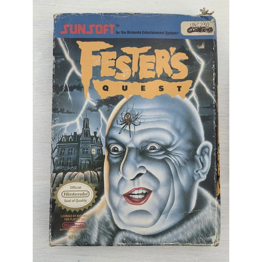 Nintendo NES Game Addams Family: Uncle Fester's Quest With Box And Manual